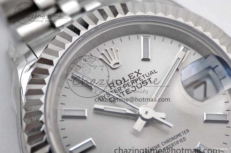 SS on Silver Steel Lady Bracelet 1:1 904L 28 TWF Best Dial DateJust President Edition NH05 0426